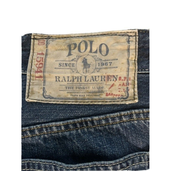 Polo Ralph Lauren Men's Prl Vintage 67 Distressed Denim Jeans Size 32/30 - Picture 4 of 11